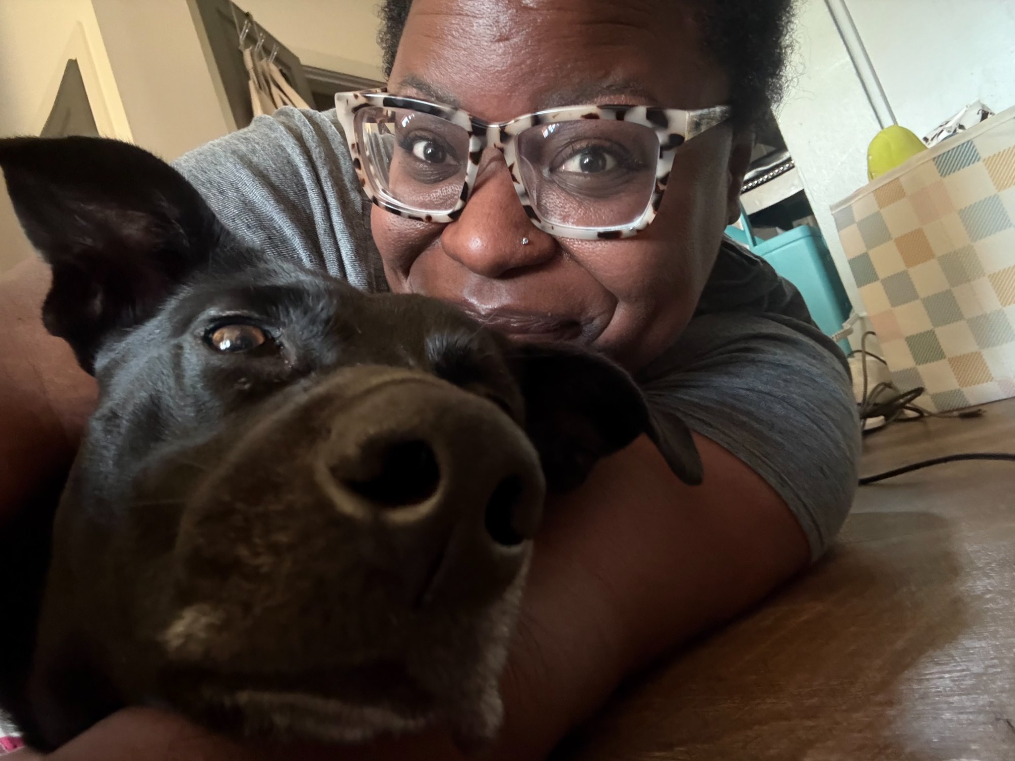 Dee Edwards with her dog